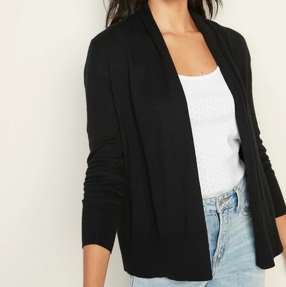 Forever 21 Black Shawl Open Sweater